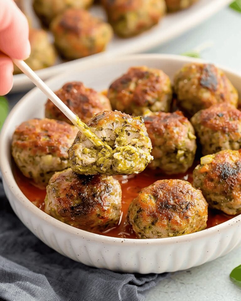 Herbal Pesto Chicken Meatballs Recipe