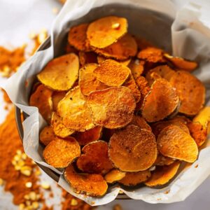 Addictive Air Fryer Sweet Potato Chips Recipe