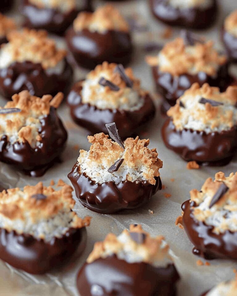 Dreamy Chocolate Dipped Macaroons Recipe