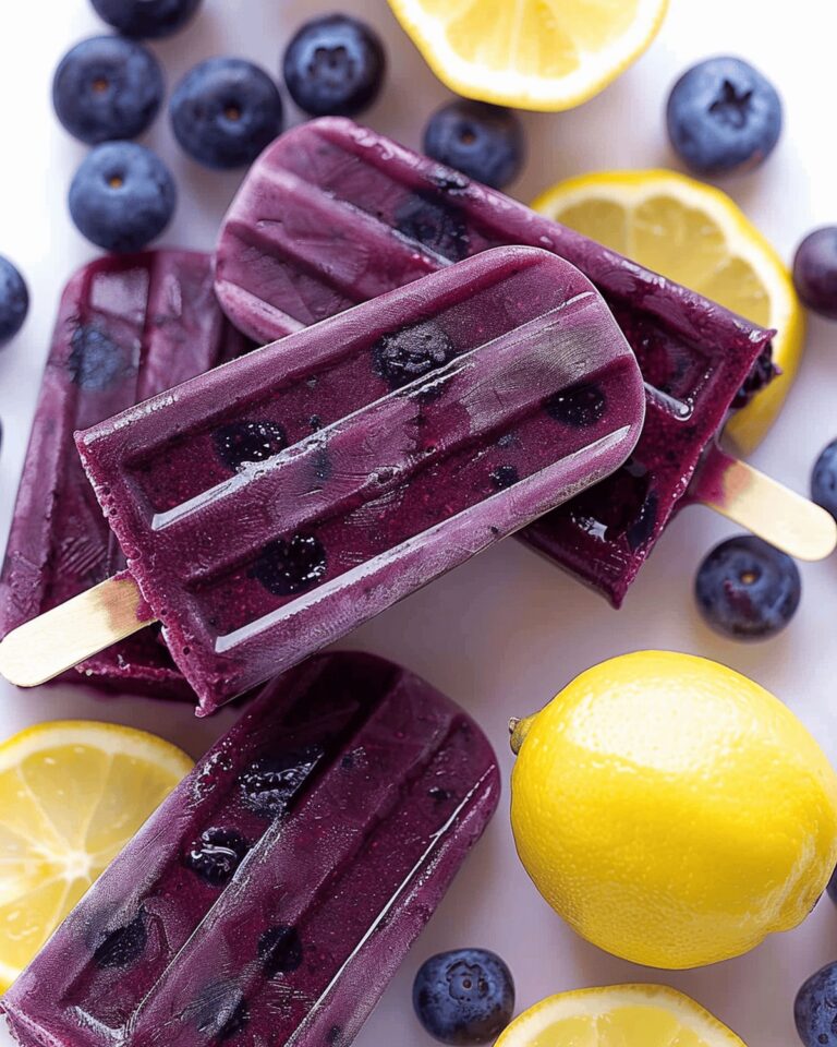 Frosty Summer Blueberry Lemon Popsicles Recipe