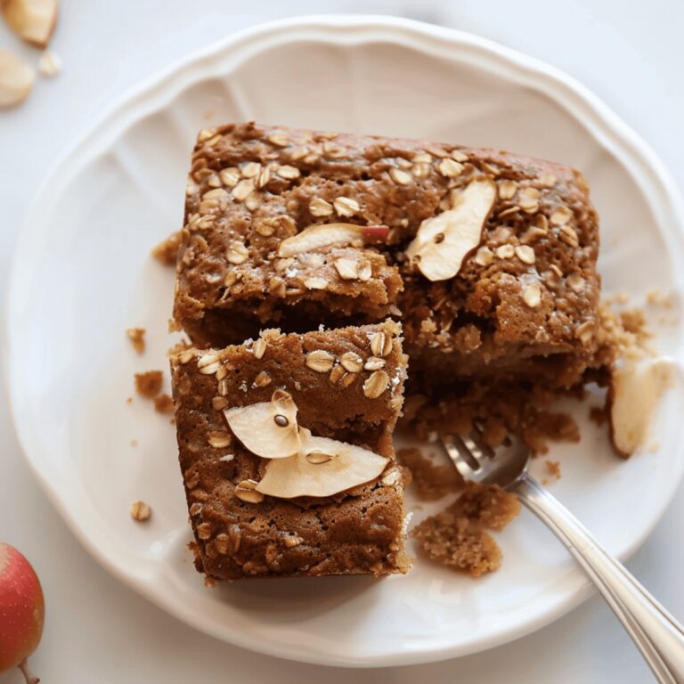 Healthy Breakfast Oatmeal Apple Cake Recipe