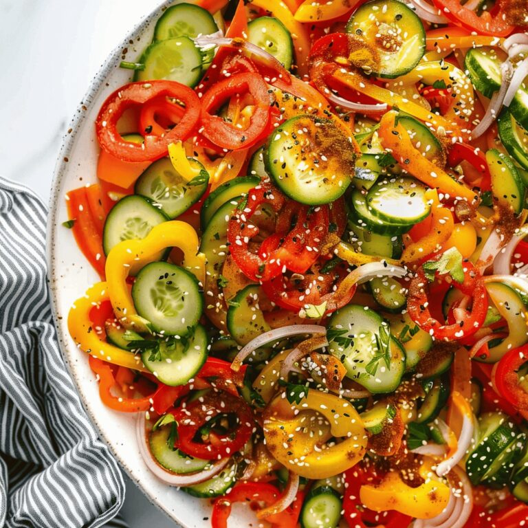 Crispy Cucumber And Pepper Salad Recipe