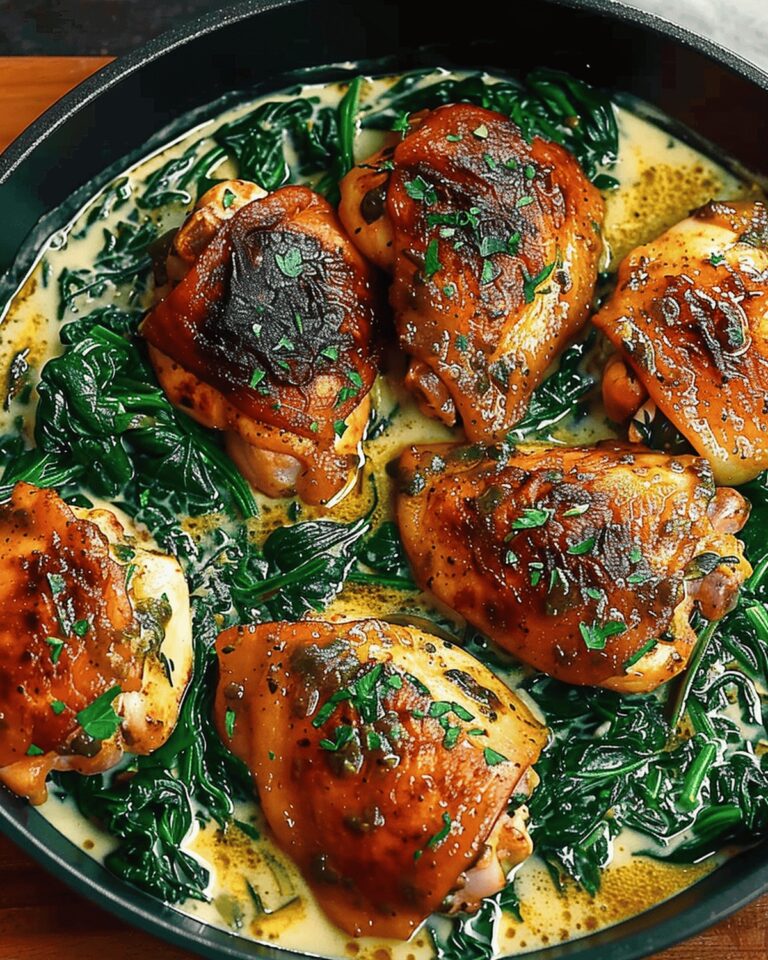 Smoky Paprika Chicken With Velvety Spinach Recipe