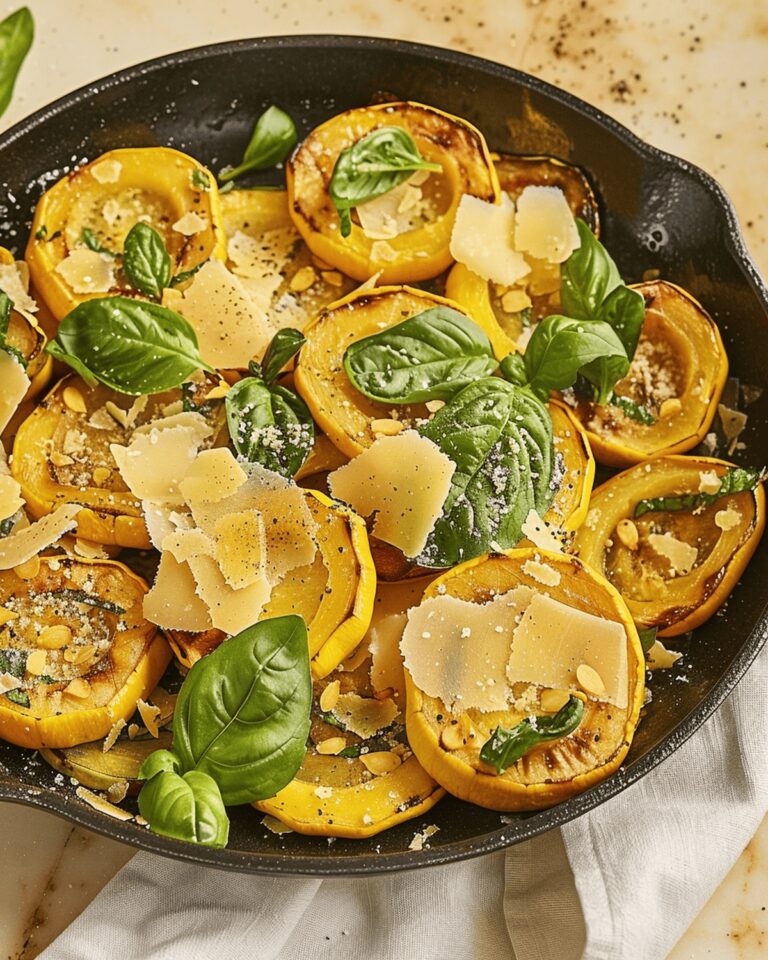 Golden Summer Squash with Basil and Parmesan Recipe