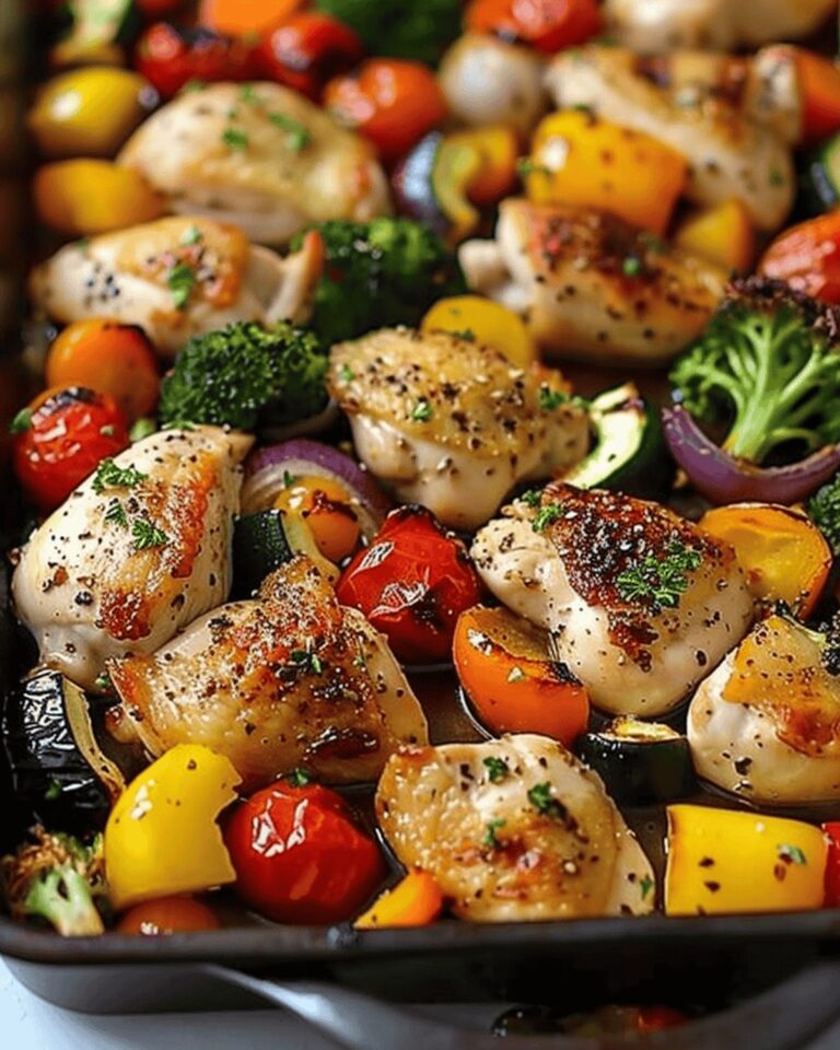 Savory One-Pan Roasted Chicken And Veggie Medley Recipe