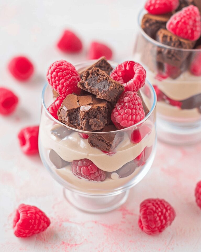Sinful Raspberry Brownie Parfaits Recipe