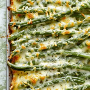 Cheesy Roasted Green Beans Recipe