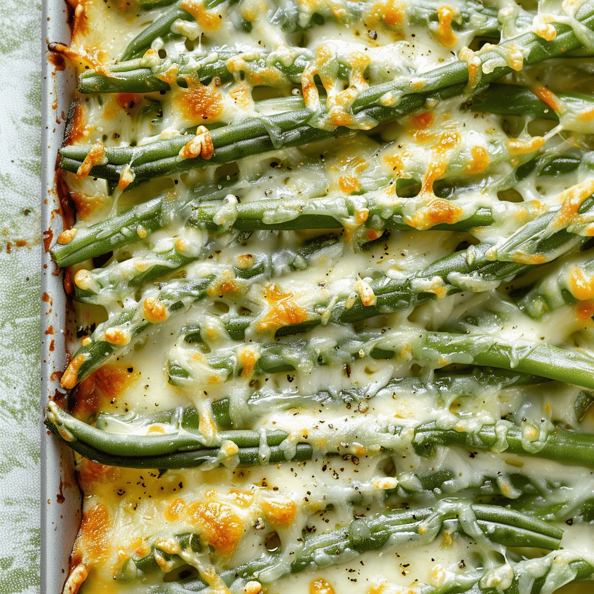 Cheesy Roasted Green Beans Recipe
