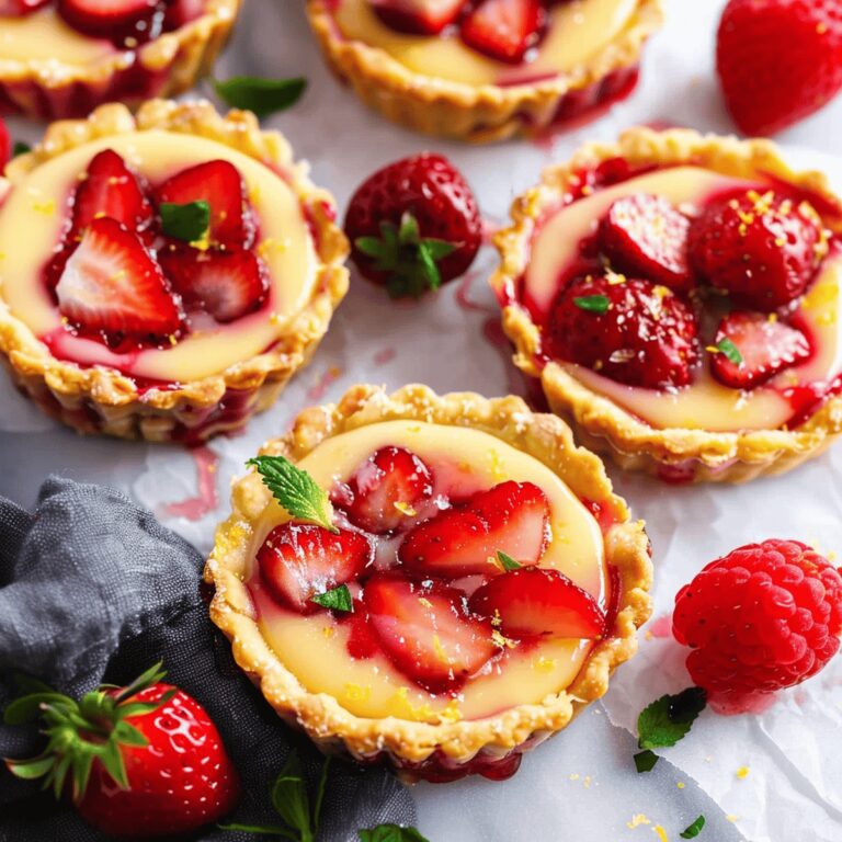 Strawberry Honey Custard Tarts Recipe