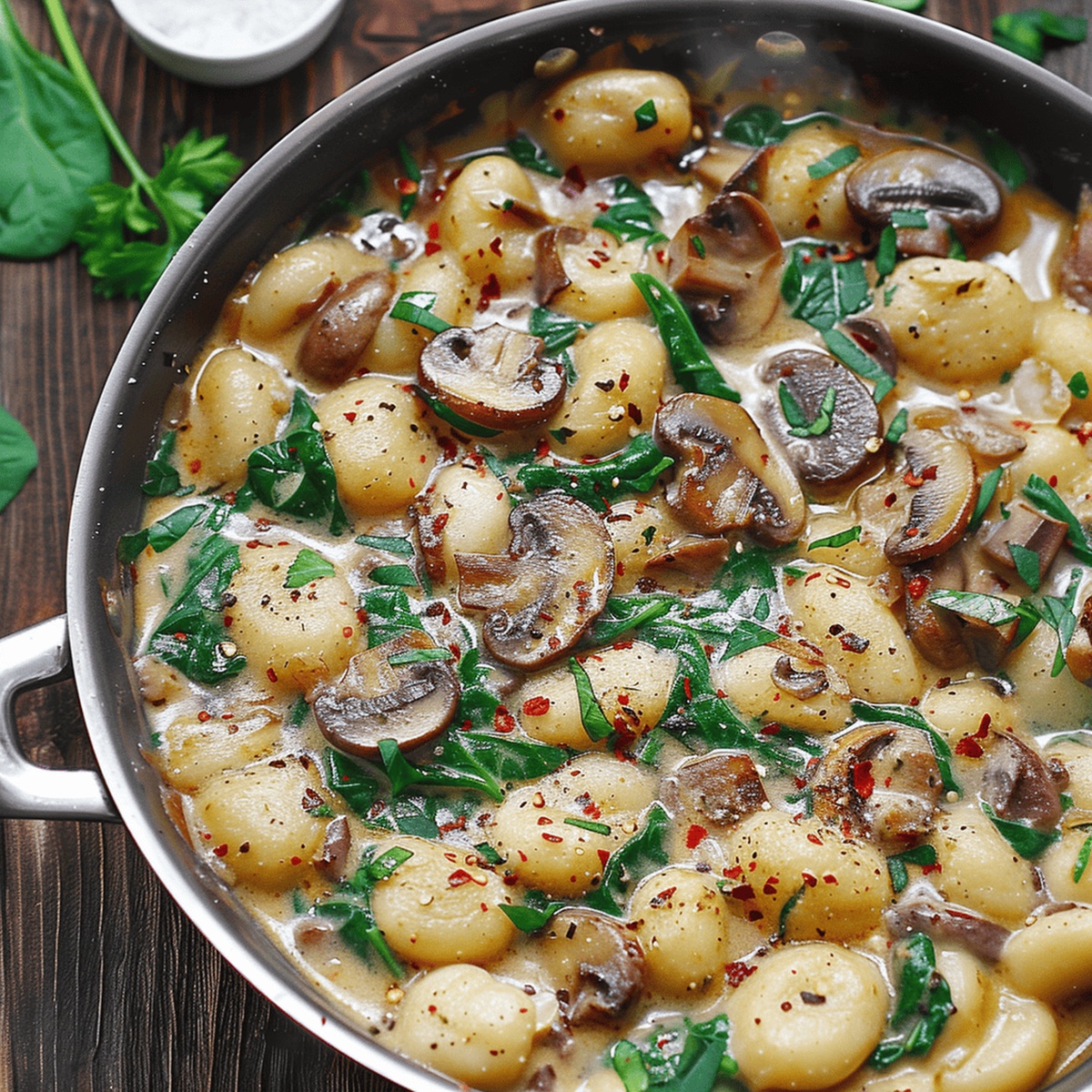 Effortless Spinach and Mushroom Gnocchi Recipe