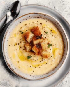 Silky Roasted Garlic Potato Soup (Vegan) Recipe