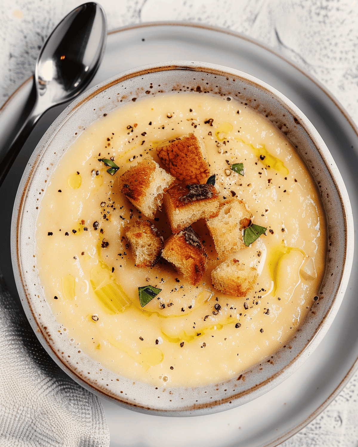 Silky Roasted Garlic Potato Soup (Vegan) Recipe