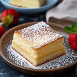 Silky Vanilla Magic Custard Cake Recipe