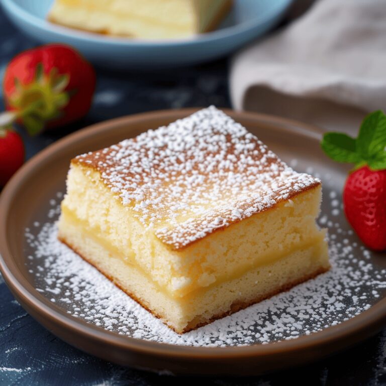 Silky Vanilla Magic Custard Cake Recipe