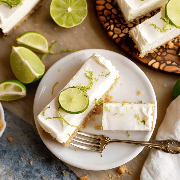 No Bake Key Lime Cheesecake Bars Recipe