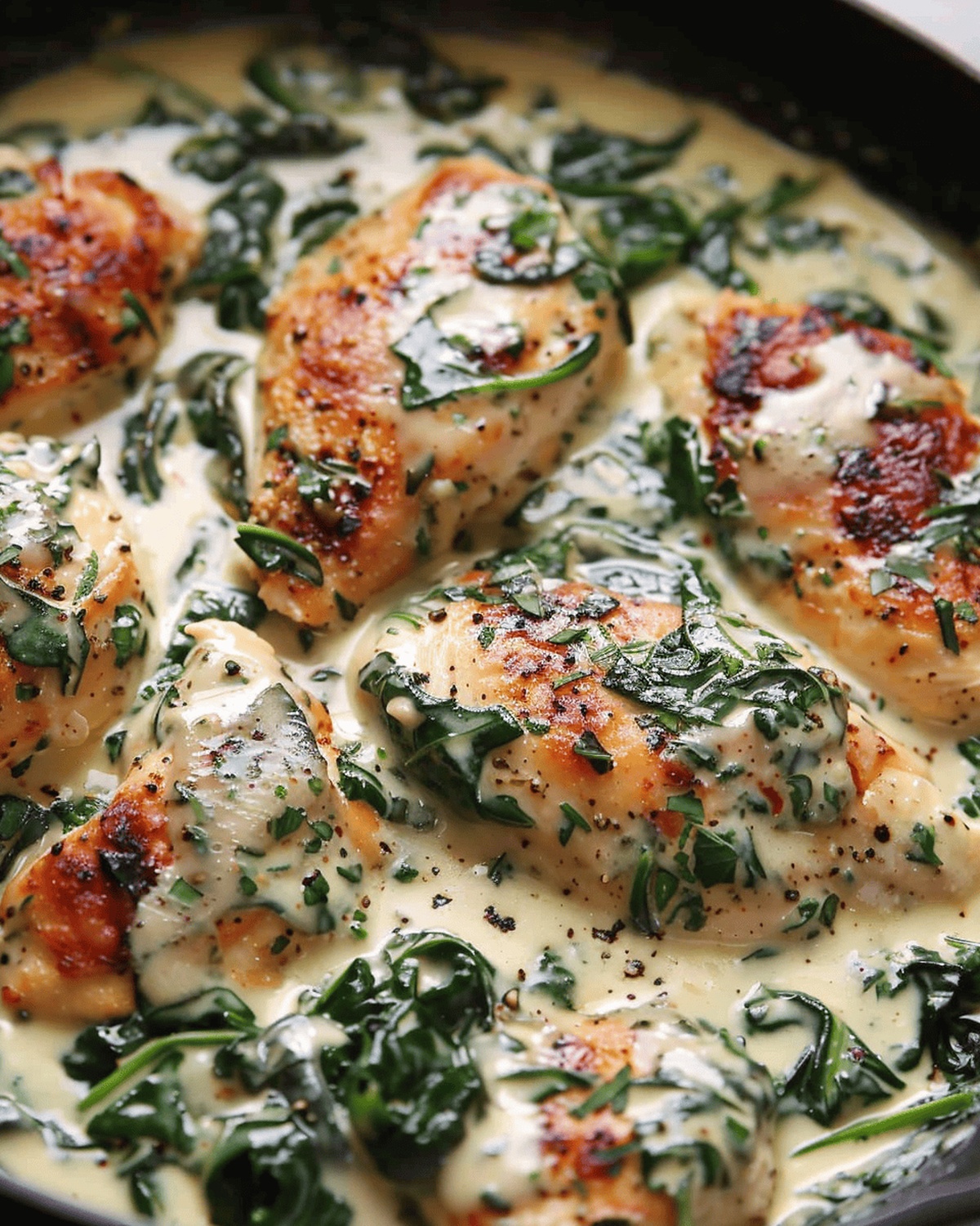 Velvety Spinach Chicken Recipe