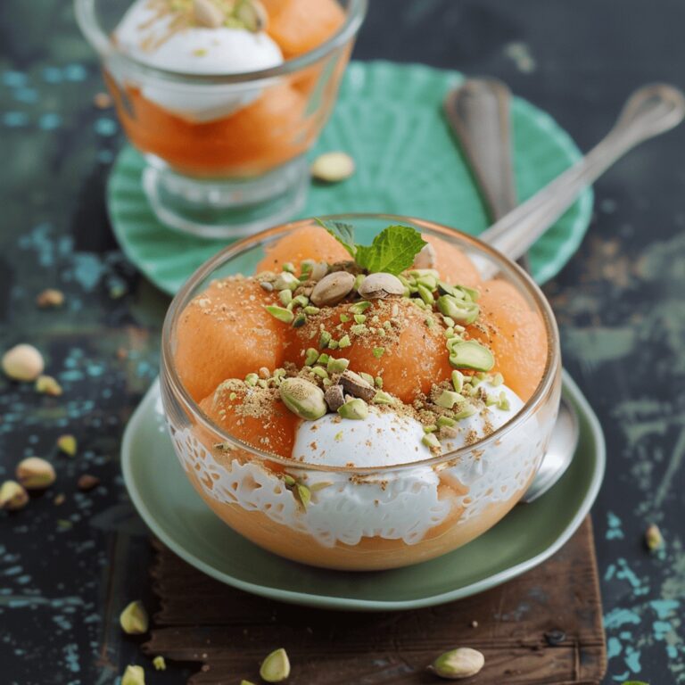 Cantaloupe In Coconut Rose Cream Recipe