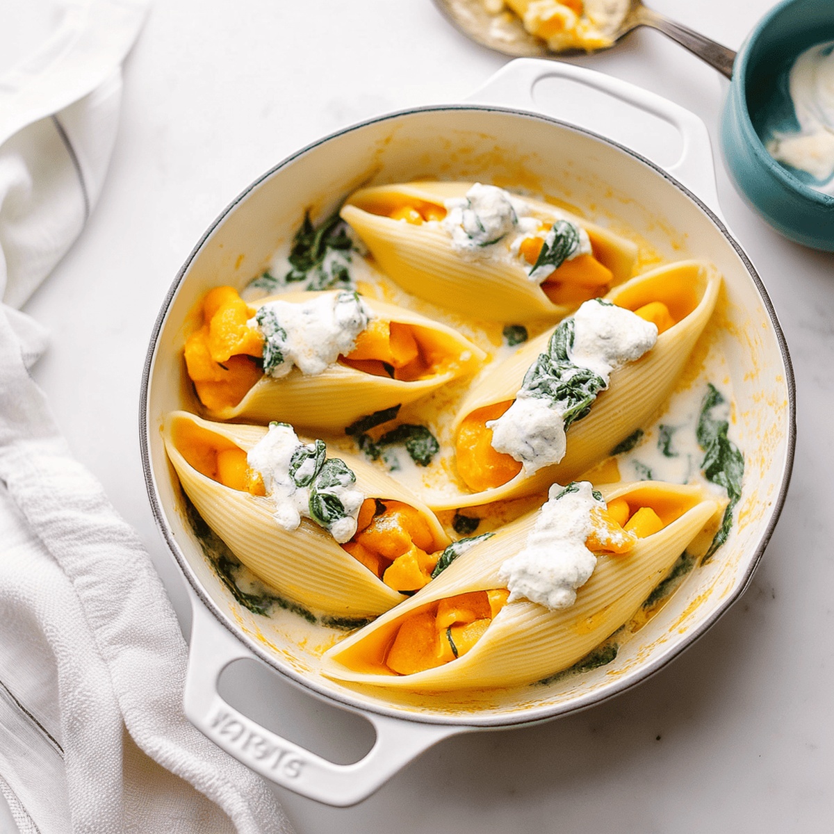 Cheesy Butternut Squash Stuffed Shells Recipe