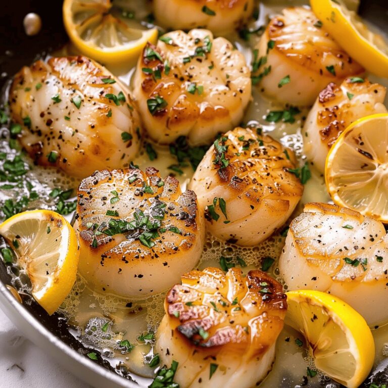 Buttery Garlic Seared Scallops Recipe