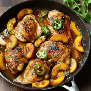 Peach Glazed Chicken With Jalapeos Recipe