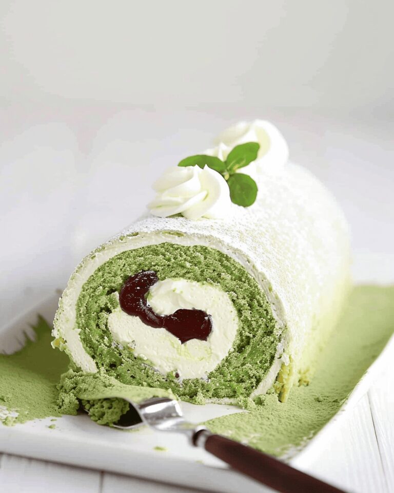 Silky Gluten-Free Japanese Matcha Roll Cake Recipe