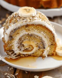 Silky Banana Cake Roll Recipe