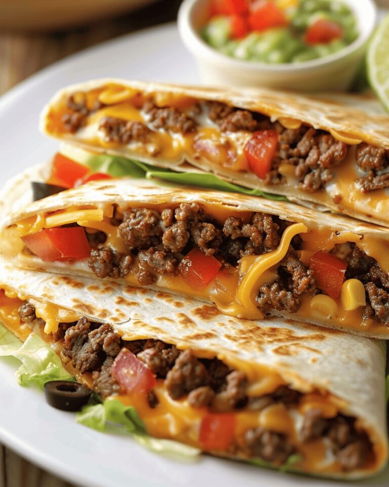Nacho Cheese Beef Quesadilla Recipe
