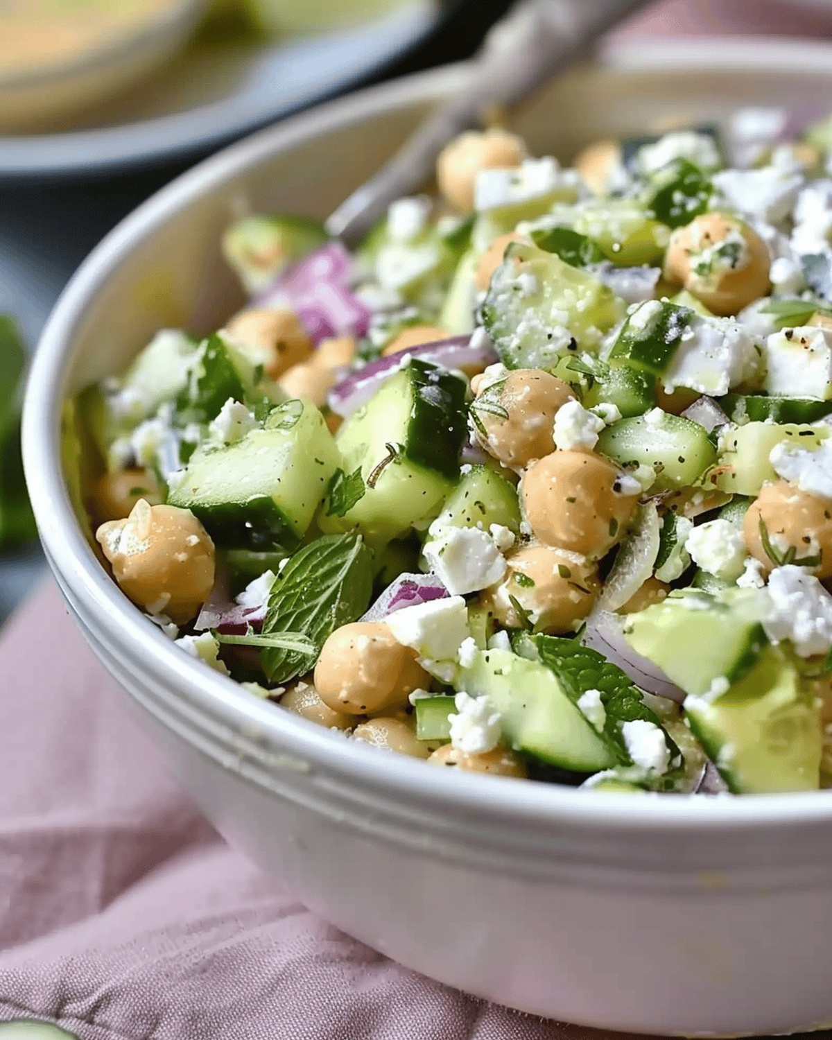 Vibrant Chickpea, Cucumber, and Feta Salad Recipe