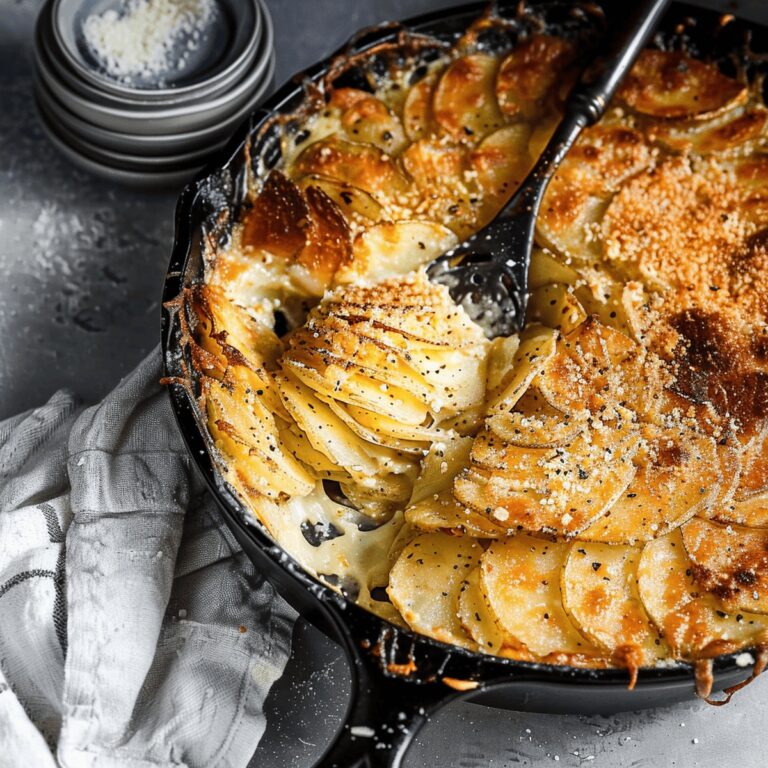 Crispy Parmesan And Gruyere Potato Gratin Recipe