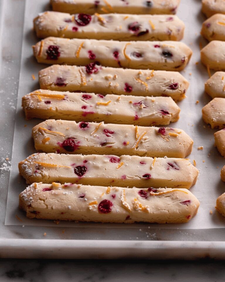 Buttery Orange Cranberry Shortbread Cookies Recipe