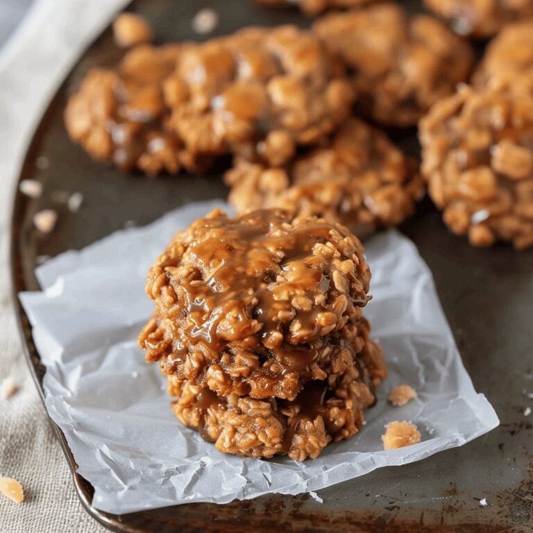 No Bake Salted Caramel Cookies Recipe