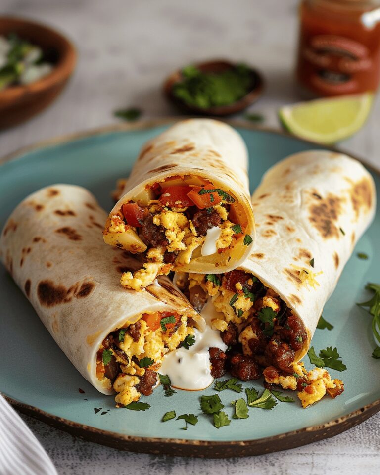Hearty Chorizo Breakfast Burritos Recipe