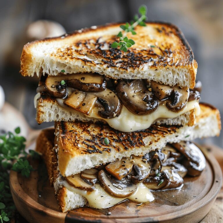 Garlic Mushroom Grilled Cheese Recipe