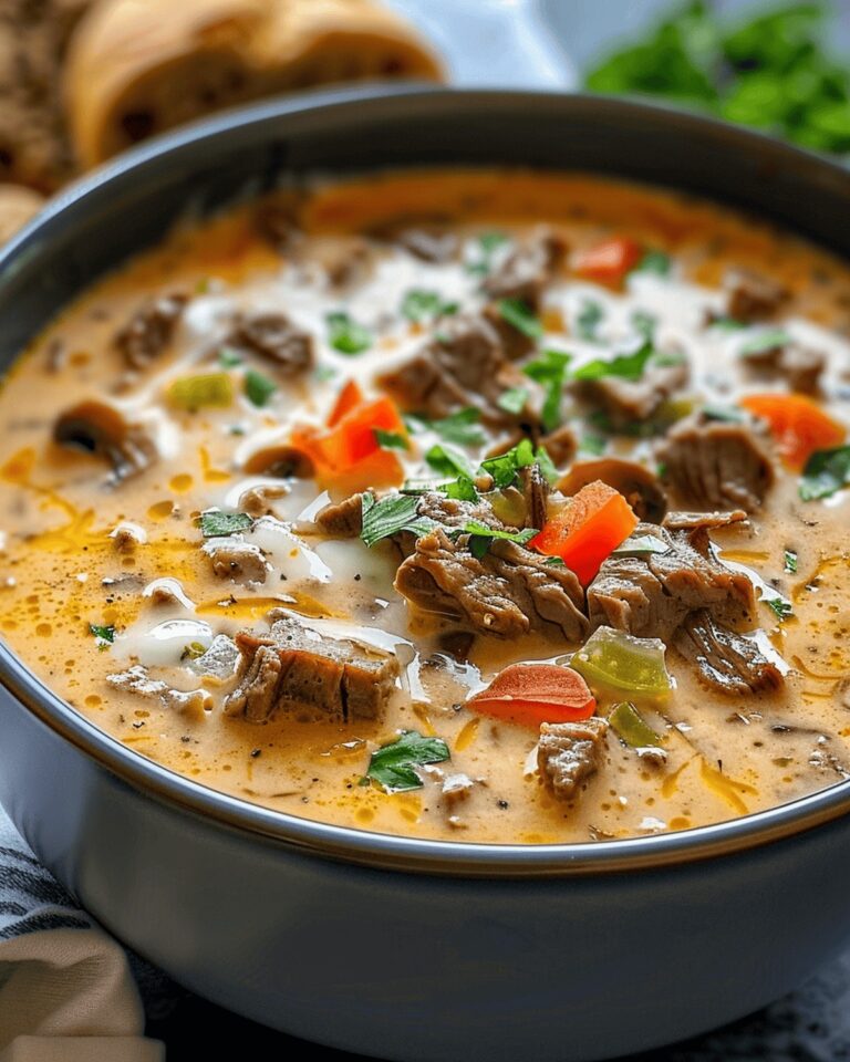 One-Pot Cheesesteak Delight Soup Recipe