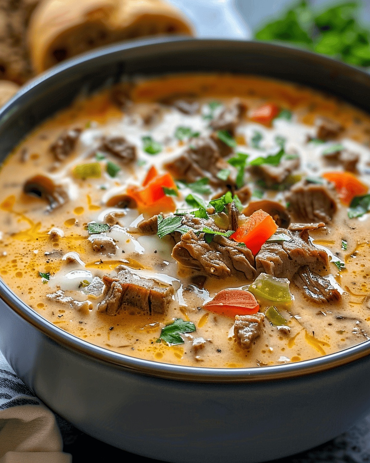 One-Pot Cheesesteak Delight Soup Recipe
