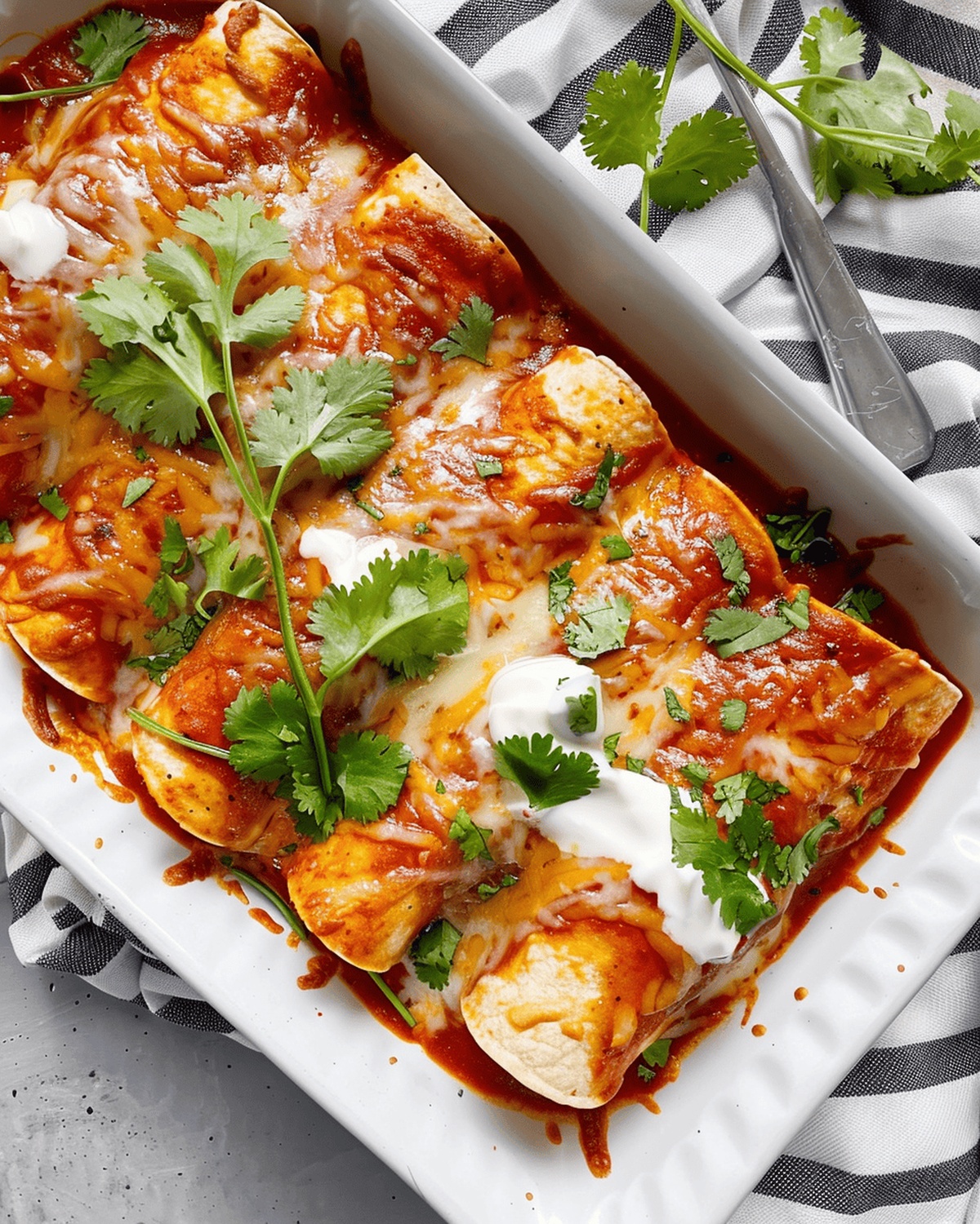 Cheesy Chicken & Goat Cheese Enchiladas Recipe