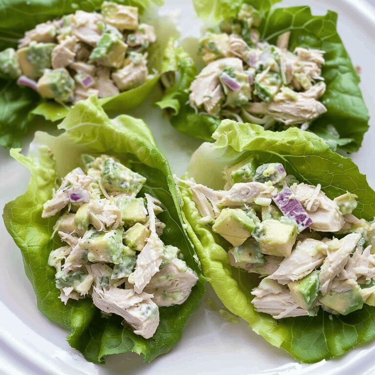 Avocado Chicken Salad Lettuce Wraps Recipe