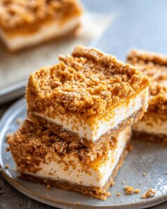Velvety Butterscotch Graham Cracker Cheesecake Bars Recipe