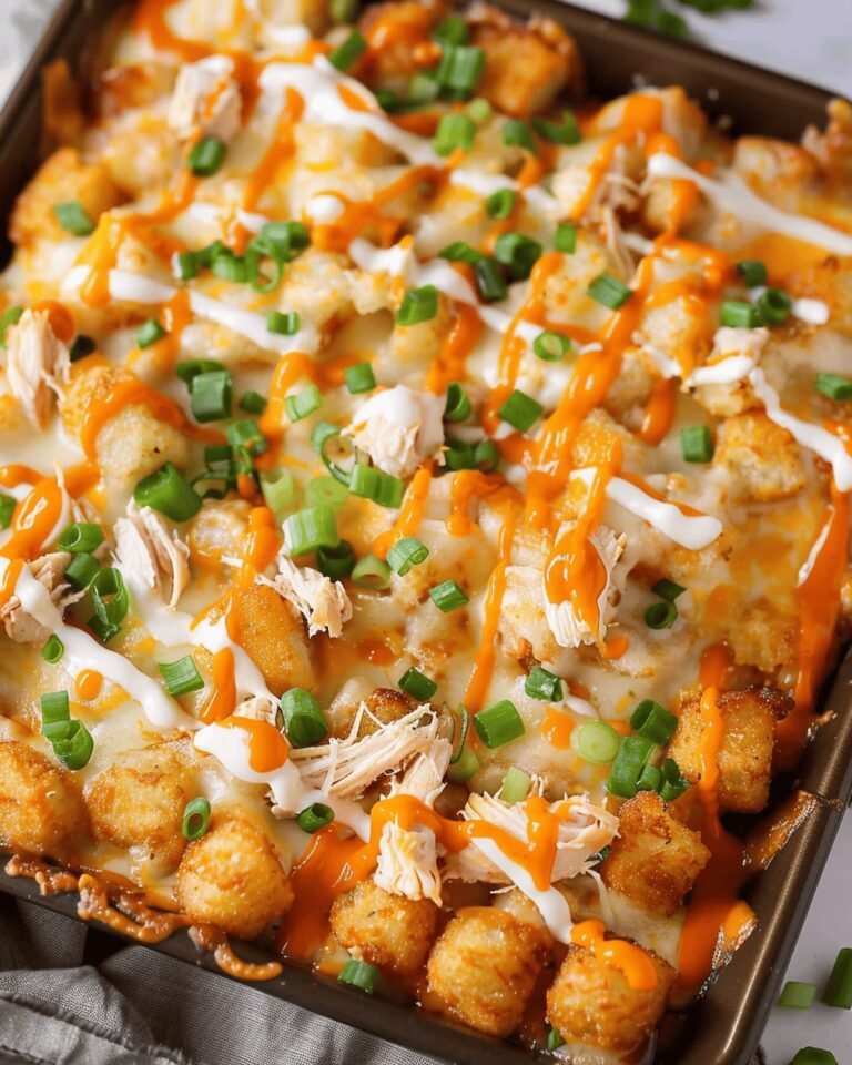 Buffalo Chicken Tater Tot Nachos Recipe