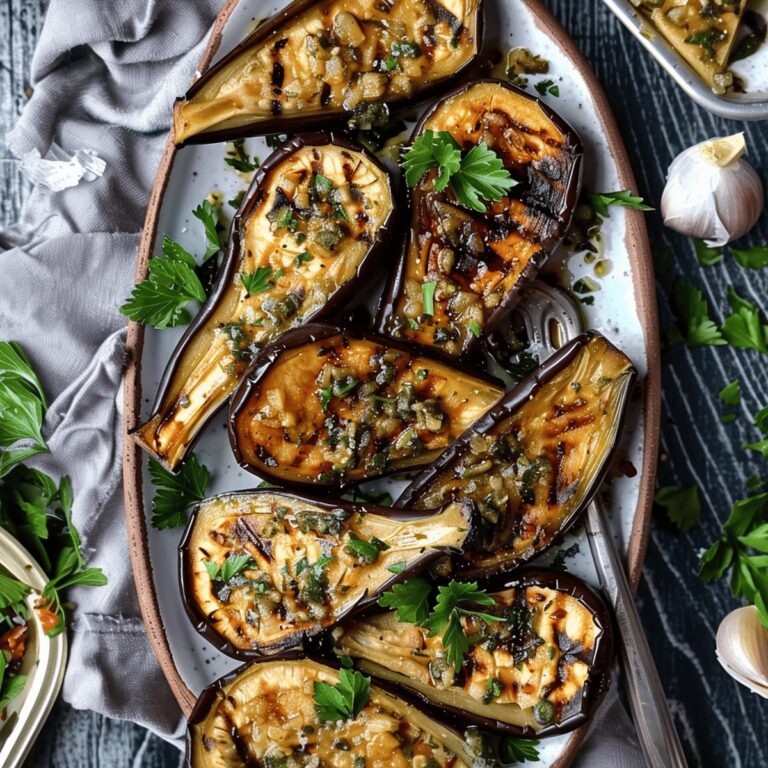 Grilled Eggplant With Garlic & Herbs Recipe