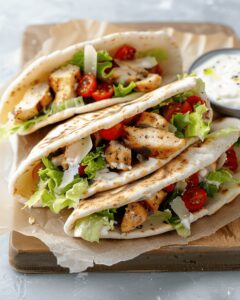 Crispy Chicken Caesar Salad Pitas Recipe