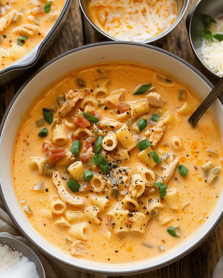 Spicy Cajun Chicken Pasta Soup Recipe