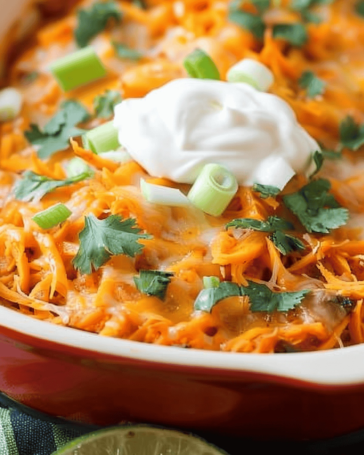 Hearty Spiralized Sweet Potato Enchilada Casserole Recipe