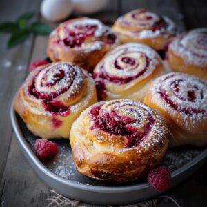 Raspberry Custard Buns Recipe