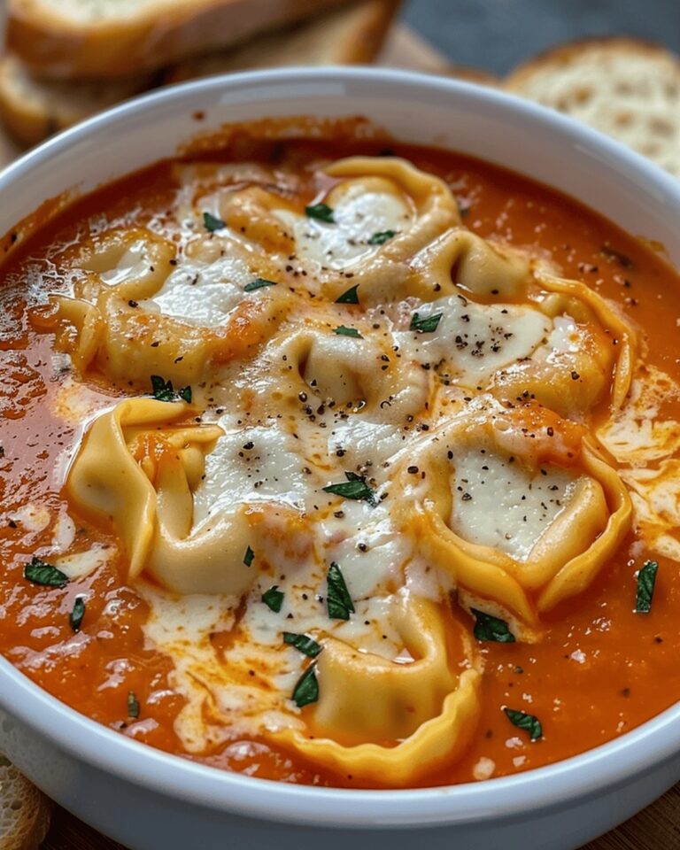 Cheesy Tortellini Tomato Soup With Cheddar Toast Recipe