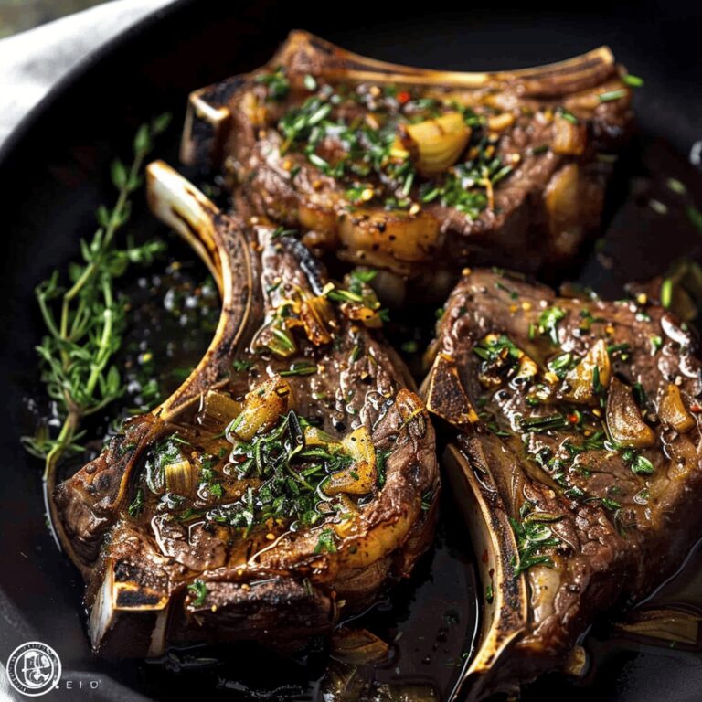 Herb-Encrusted Lamb Chops With A Garlic Infusion Recipe