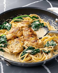 Velvety Chicken Florentine Pasta Recipe