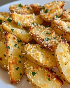 Herbed Garlic Parmesan Potato Wedges Recipe