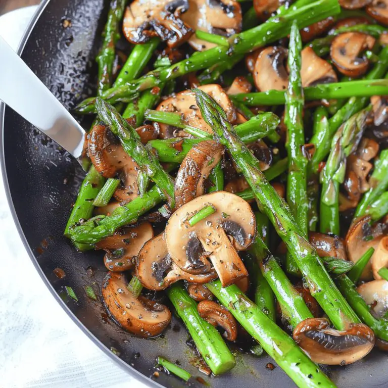 Garlic Sauteed Asparagus And Mushrooms Recipe