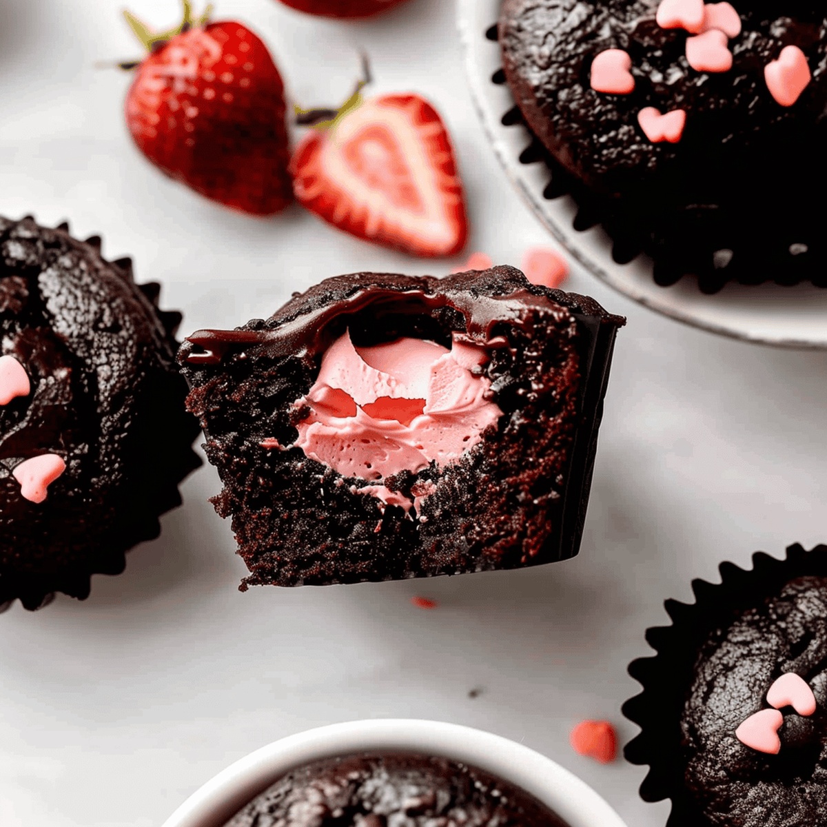 Chocolate Covered Strawberry Cupcakes Recipe